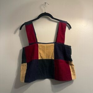 Patchwork Sleeveless Top - Multicolor